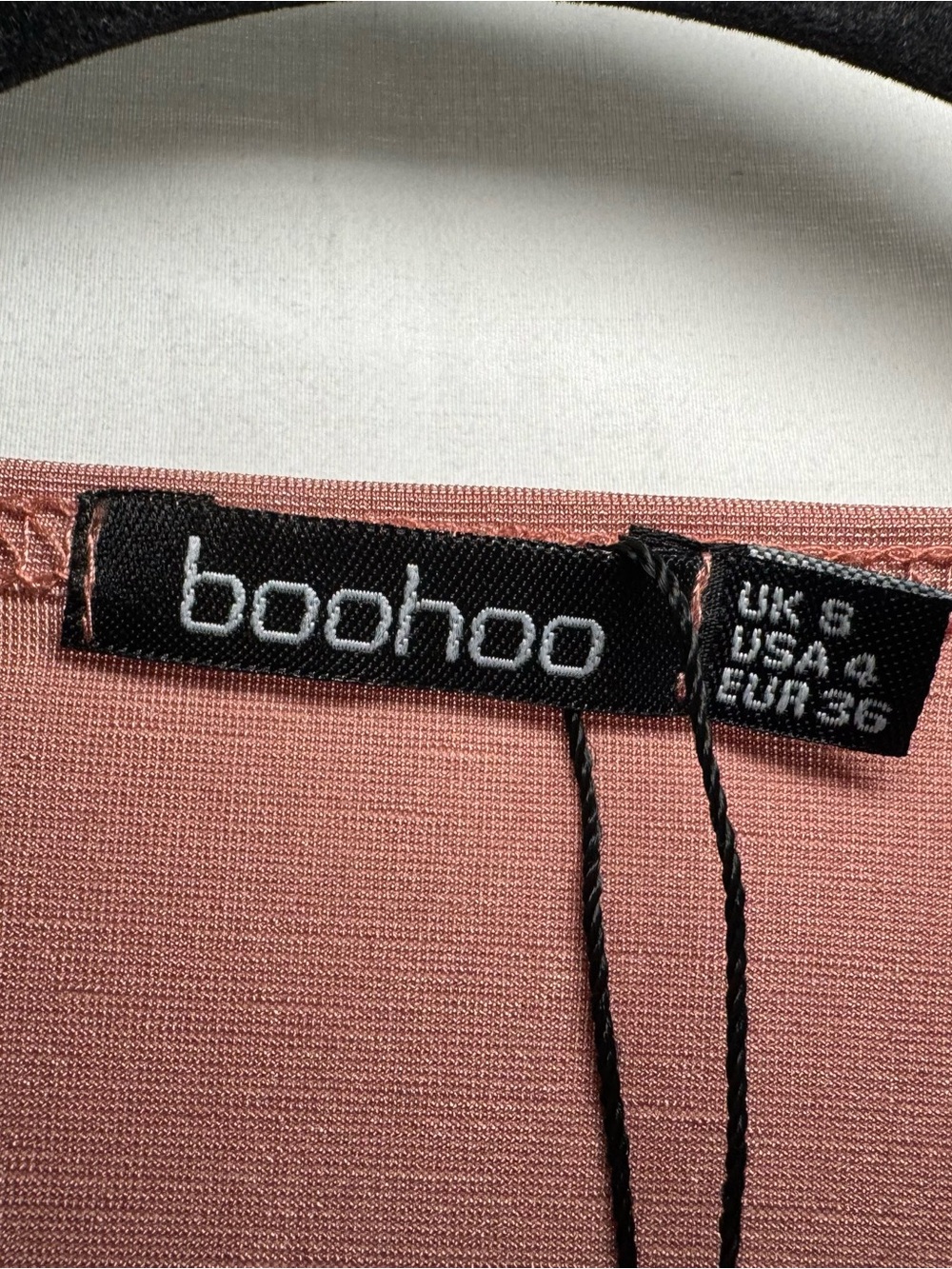 NWT Boohoo Petite Olivia Peplum Tie Front Slinky Top Rose Pink 4 - Picture 2 of 4